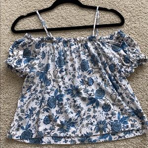 H&M Floral off the shoulder shirt